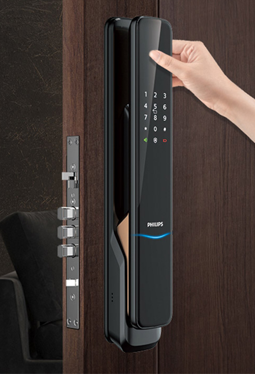 khóa vân tay cửa gỗ, cửa thép - khoavantaychinhhang.com