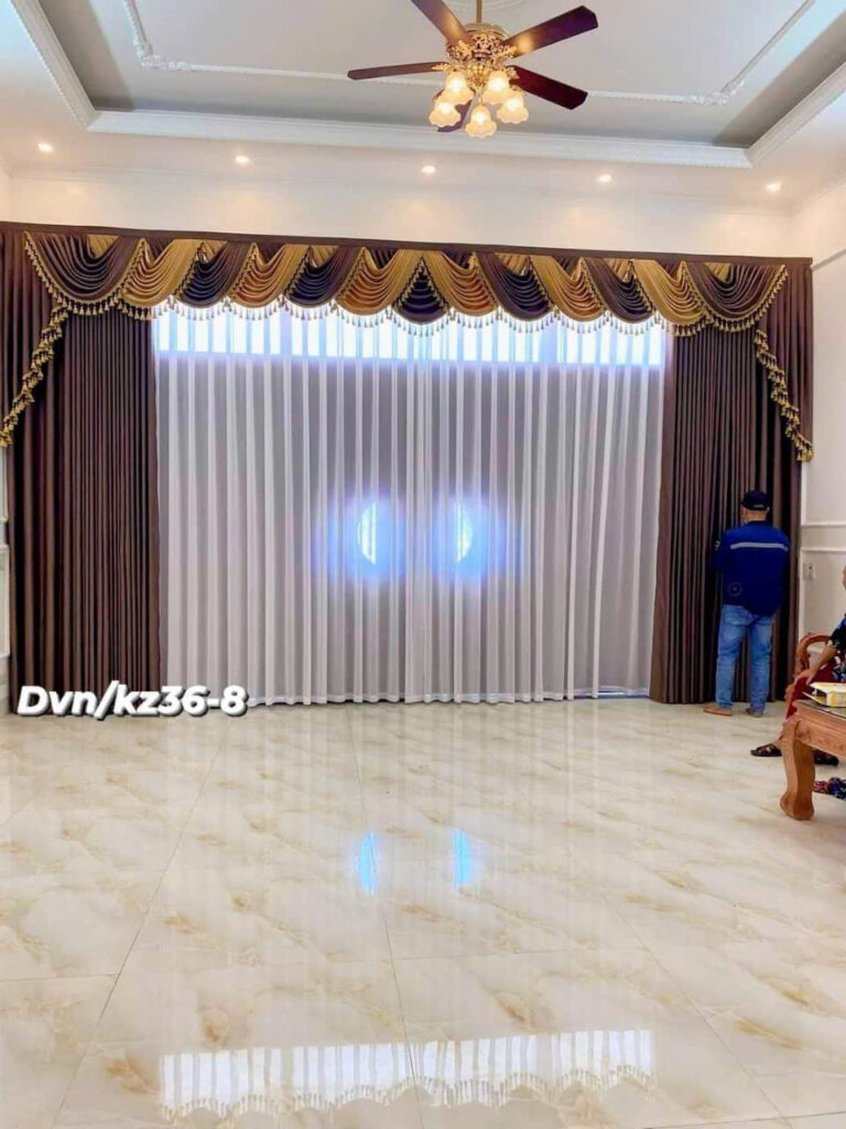 rèm vải cao cấp 2 lớp cản sáng - rèm hội trường