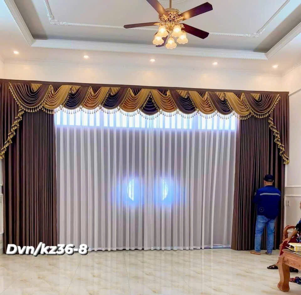 rèm vải cao cấp 2 lớp cản sáng - rèm hội trường